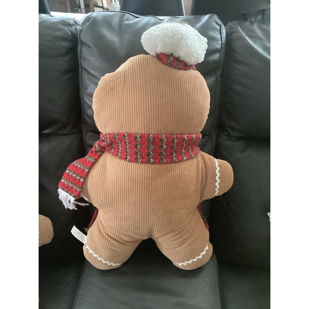 Gingerbread Boy And Girl Set 18"-20" Hobby Lobby Plush Holiday Christmas Plaid - Picture 3 of 11